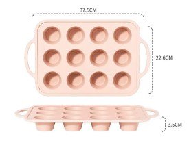 Molde silicona premium 12 muffins